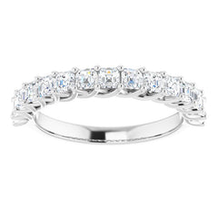 Platinum 1 1/8 CTW Natural Diamond Anniversary Band