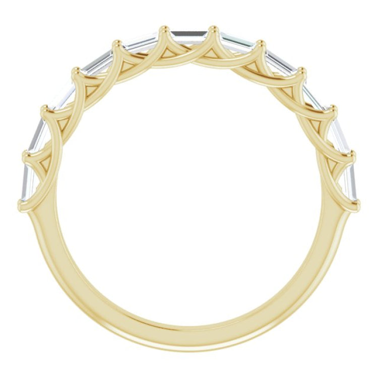 14K Yellow 3/8 CTW Natural Diamond Anniversary Band