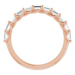 14K Rose 3/4 CTW Natural Diamond Anniversary Band