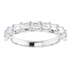 Platinum 3/4 CTW Natural Diamond Anniversary Band
