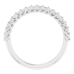 14K White 1/2 CTW Natural Diamond Anniversary Band