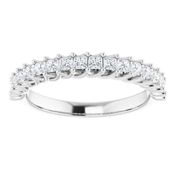 Platinum 1/2 CTW Natural Diamond Anniversary Band