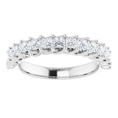 14K White 1 CTW Natural Diamond Anniversary Band