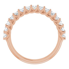14K Rose 1 CTW Natural Diamond Anniversary Band