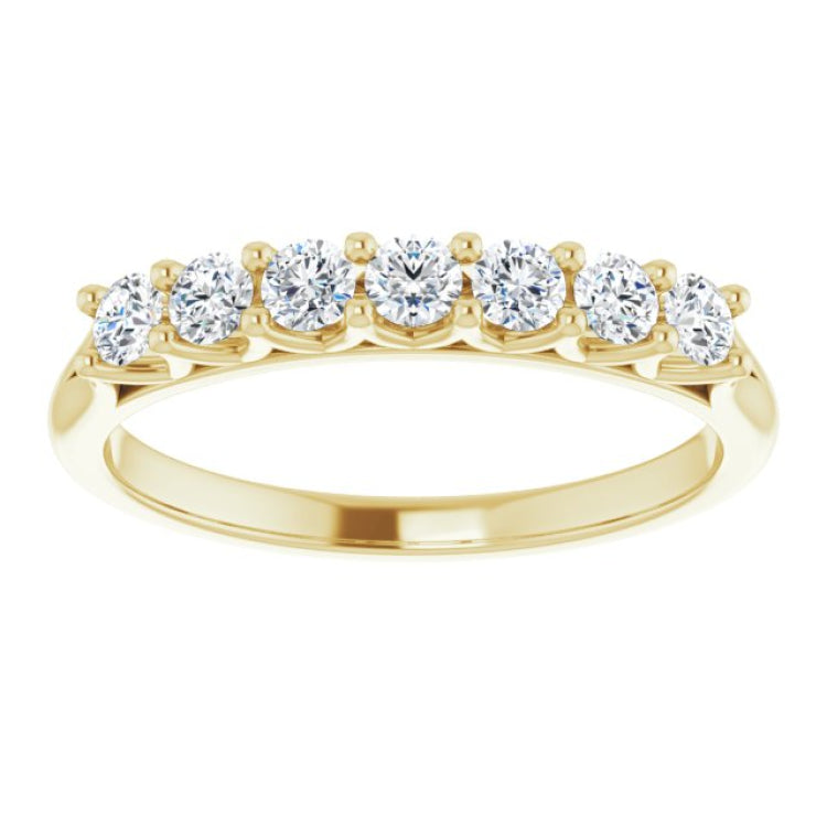 14K Yellow 3/8 CTW Natural Diamond Anniversary Band