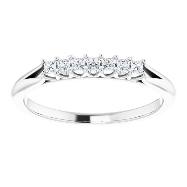 Platinum 1/6 CTW Natural Diamond Anniversary Band