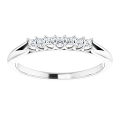 Platinum 1/6 CTW Natural Diamond Anniversary Band