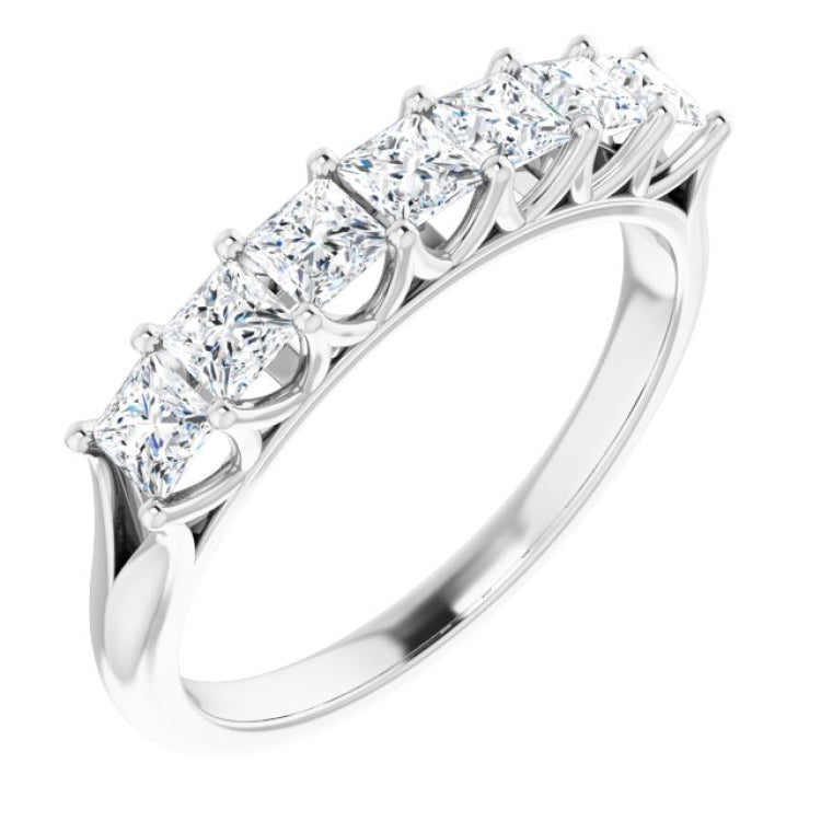 Platinum 9/10 CTW Natural Diamond Anniversary Band