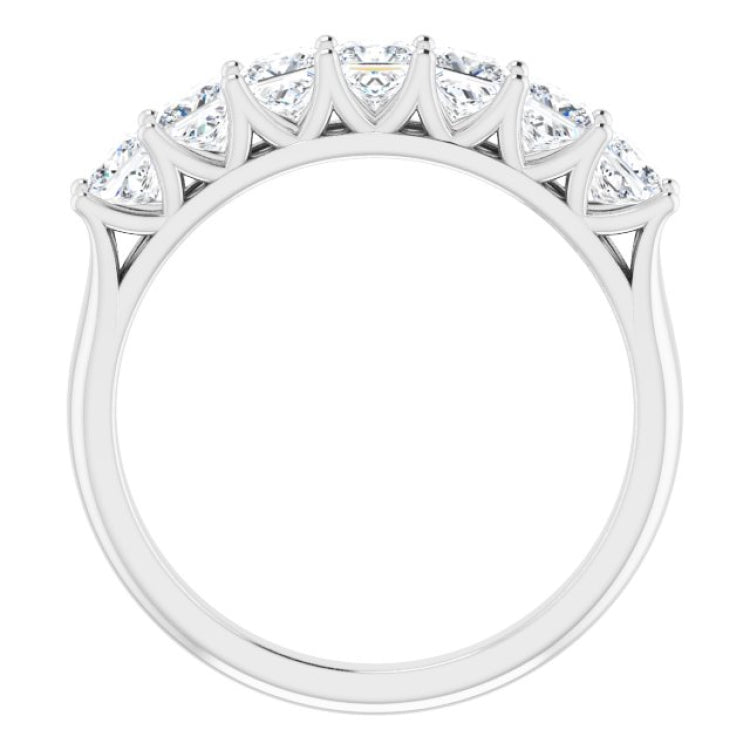 14K White 1 1/8 CTW Natural Diamond Anniversary Band