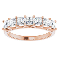 14K Rose 1 1/8 CTW Natural Diamond Anniversary Band