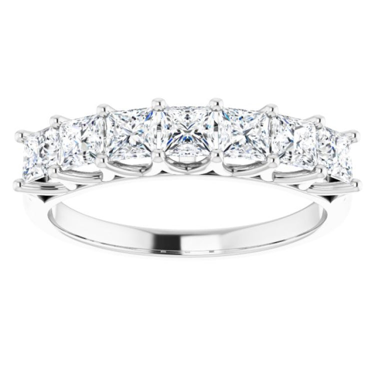 Platinum 1 1/8 CTW Natural Diamond Anniversary Band