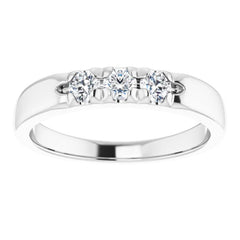14K White 1/3 CTW Natural Diamond Anniversary Band