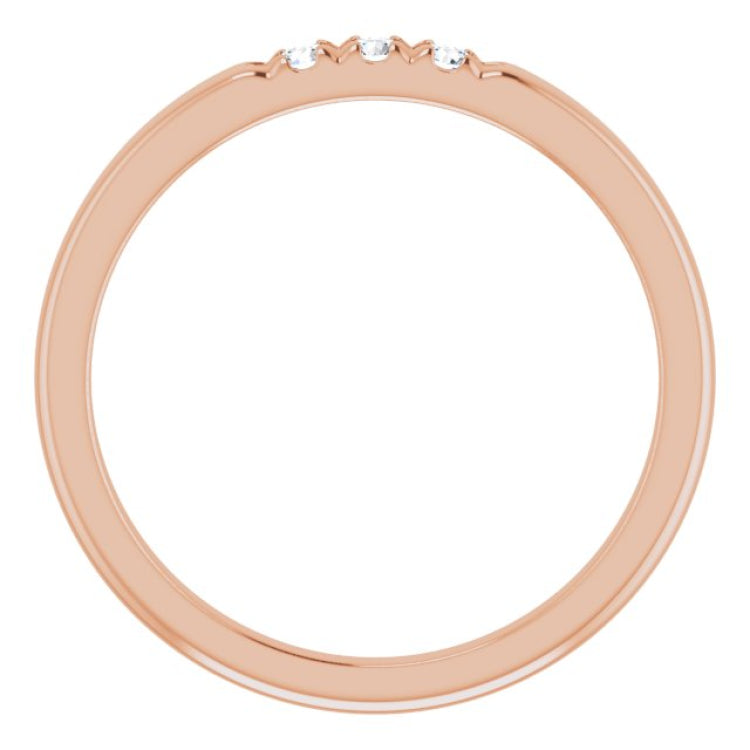 14K Rose .08 CTW Natural Diamond Anniversary Band