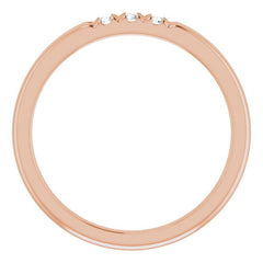 14K Rose .08 CTW Natural Diamond Anniversary Band
