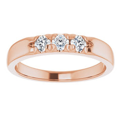 14K Rose 1/3 CTW Natural Diamond Anniversary Band