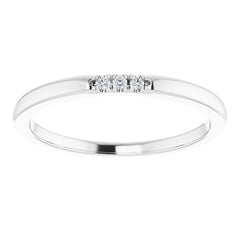Platinum .03 CTW Natural Diamond Anniversary Band