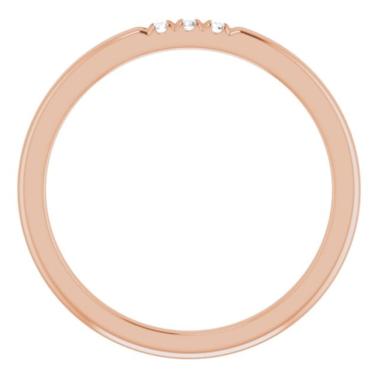 14K Rose .04 CTW Natural Diamond Anniversary Band