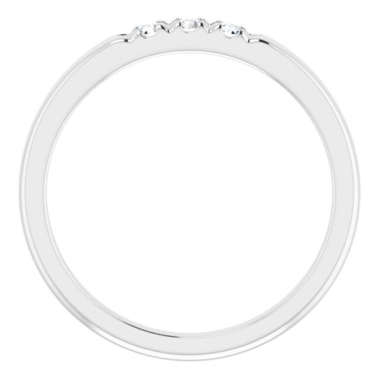 14K White 1/6 CTW Natural Diamond Anniversary Band