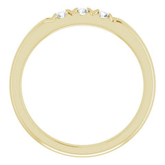 14K Yellow 1/4 CTW Natural Diamond Anniversary Band