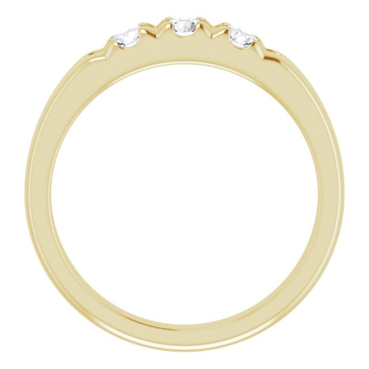 14K Yellow 1/2 CTW Natural Diamond Anniversary Band
