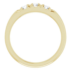 14K Yellow 1/2 CTW Natural Diamond Anniversary Band