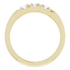 14K Yellow 1/2 CTW Natural Diamond Anniversary Band