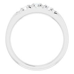 Platinum 5/8 CTW Natural Diamond Anniversary Band