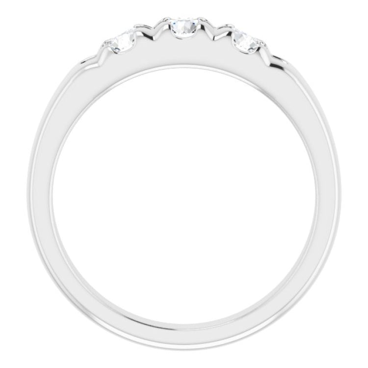 14K White 3/4 CTW Natural Diamond Anniversary Band