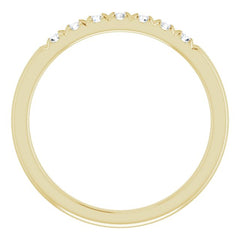 14K Yellow 1/5 CTW Lab-Grown Diamond French-Set Anniversary Band