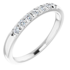 14K White 1/5 CTW Lab-Grown Diamond French-Set Anniversary Band