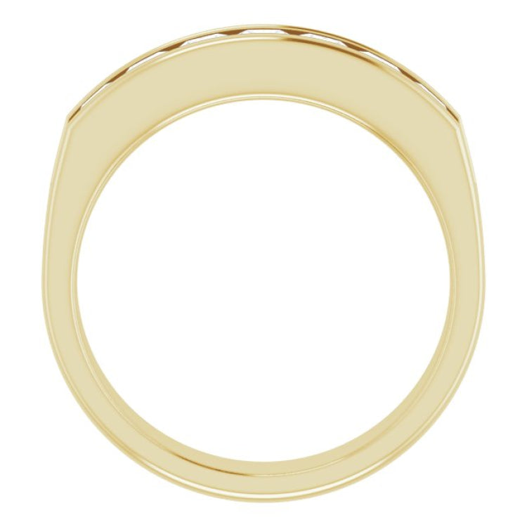 14K Yellow 1 3/8 CTW Natural Diamond Band