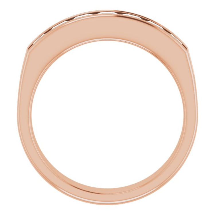 14K Rose 1 3/8 CTW Natural Diamond Band