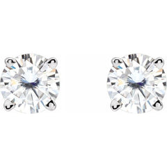 Platinum 4.5 mm Stuller Lab-Grown Moissanite Stud Earrings