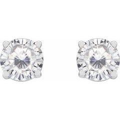 Platinum 5 mm Stuller Lab-Grown Moissanite Stud Earrings