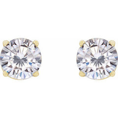 14K Yellow 5.5 mm Stuller Lab-Grown Moissanite Stud Earrings