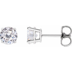 Platinum 5.5 mm Stuller Lab-Grown Moissanite Stud Earrings