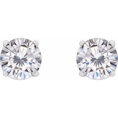 Platinum 5.5 mm Stuller Lab-Grown Moissanite Stud Earrings