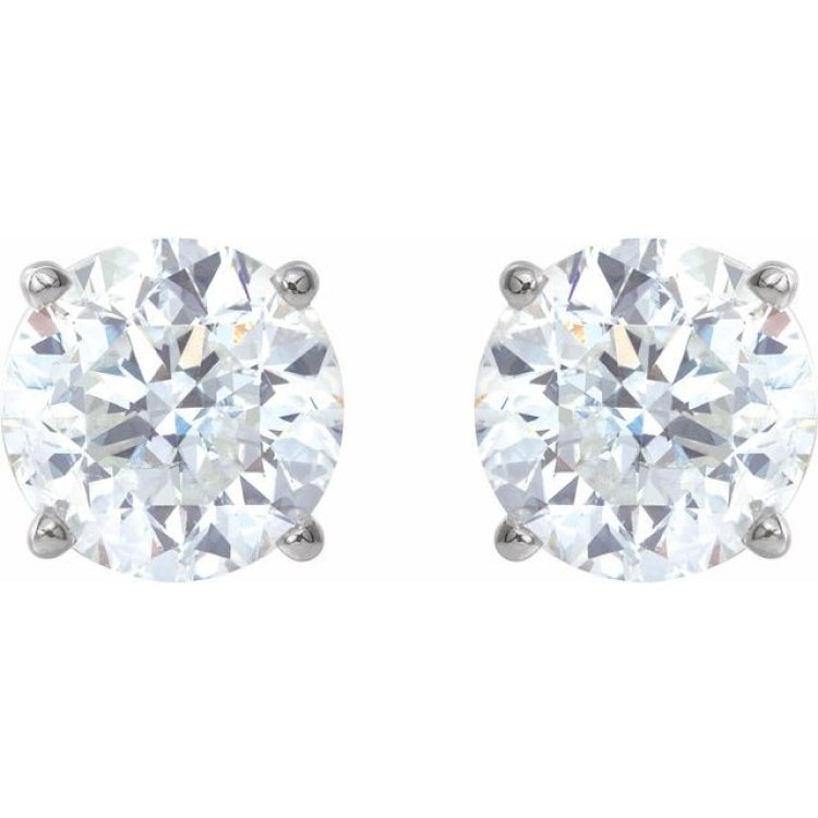 Platinum 6 mm Stuller Lab-Grown Moissanite Stud Earrings