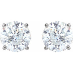Platinum 6 mm Stuller Lab-Grown Moissanite Stud Earrings