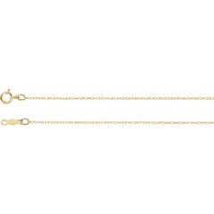 14K Yellow .75 mm Rope 7" Chain