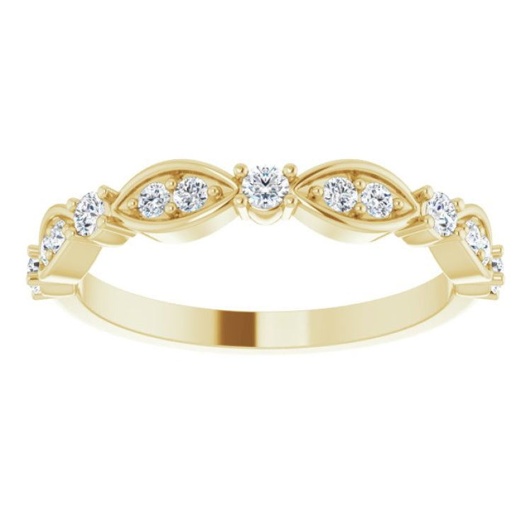 14K Yellow 1/3 CTW Lab-Grown Diamond Anniversary Band