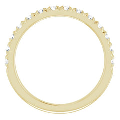 14K Yellow 5/8 CTW Lab-Grown Diamond French-Set Anniversary Band