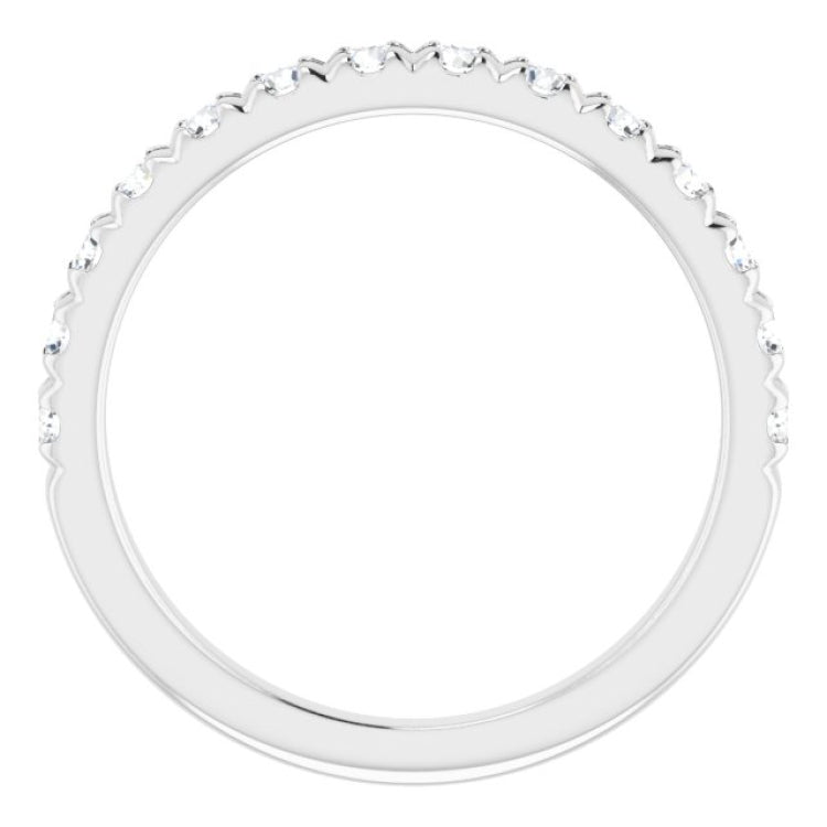 Platinum 5/8 CTW Lab-Grown Diamond French-Set Anniversary Band