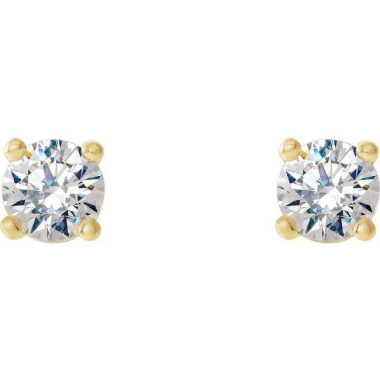14K Yellow Gold 1/5 CTW Natural Diamond Cocktail-Style Earrings