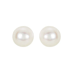 14K Yellow 4 mm Cultured White Akoya Pearl Earrings