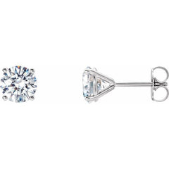 14K White Gold 3/4 CTW Natural Diamond Cocktail-Style Earrings