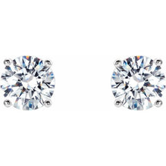 14K White Gold 3/4 CTW Natural Diamond Cocktail-Style Earrings
