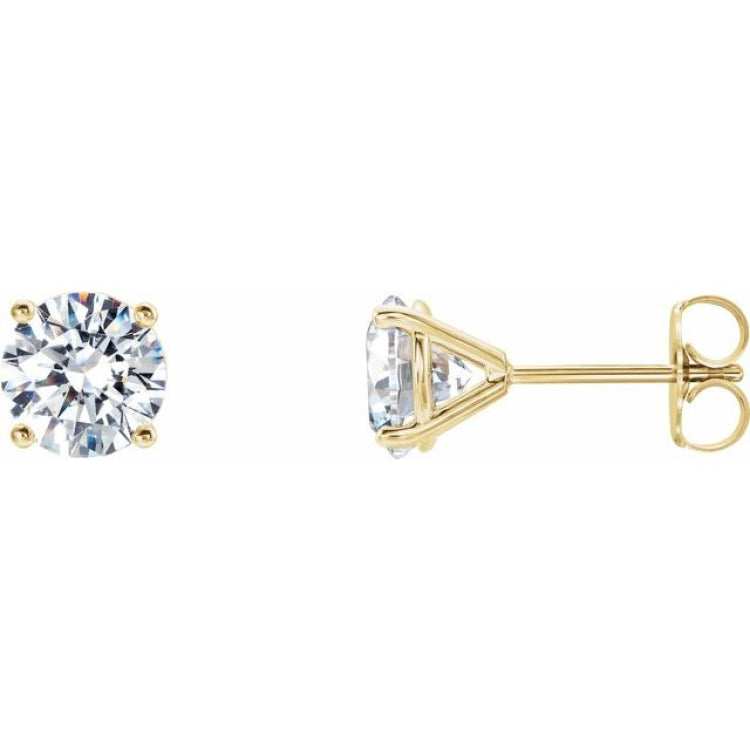 14K Yellow Gold 3/4 CTW Natural Diamond Cocktail-Style Earrings