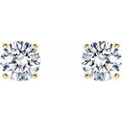 14K Yellow Gold 3/4 CTW Natural Diamond Cocktail-Style Earrings