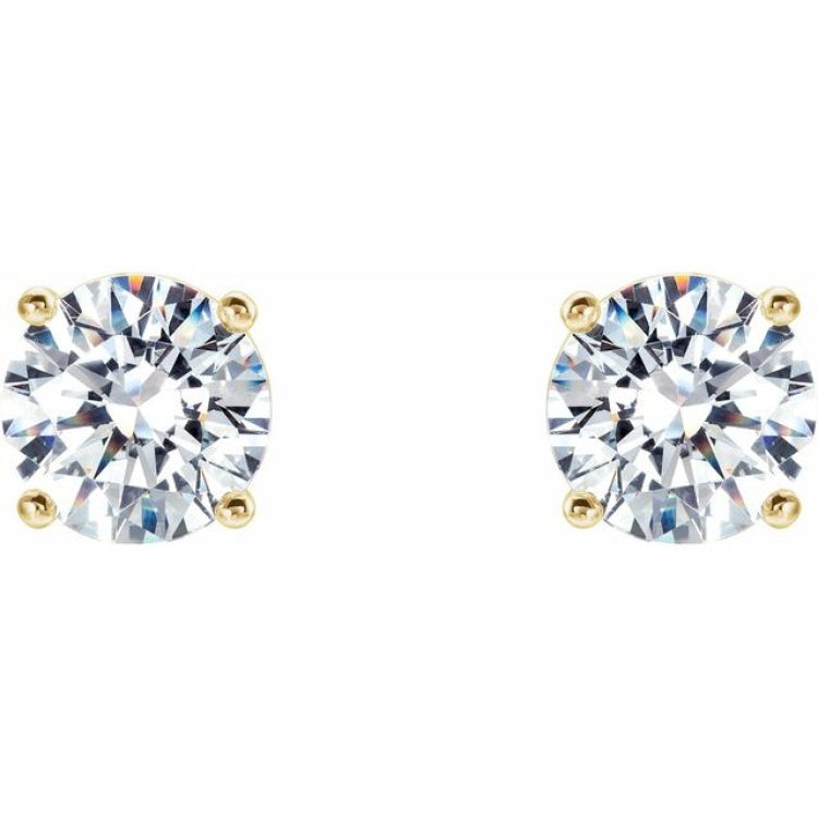 14K Yellow Gold 1 CTW Natural Diamond Cocktail-Style Earrings